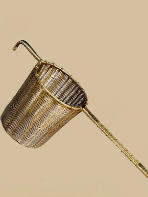 WOVEN BRASS | Large Tea Strainer with Handle