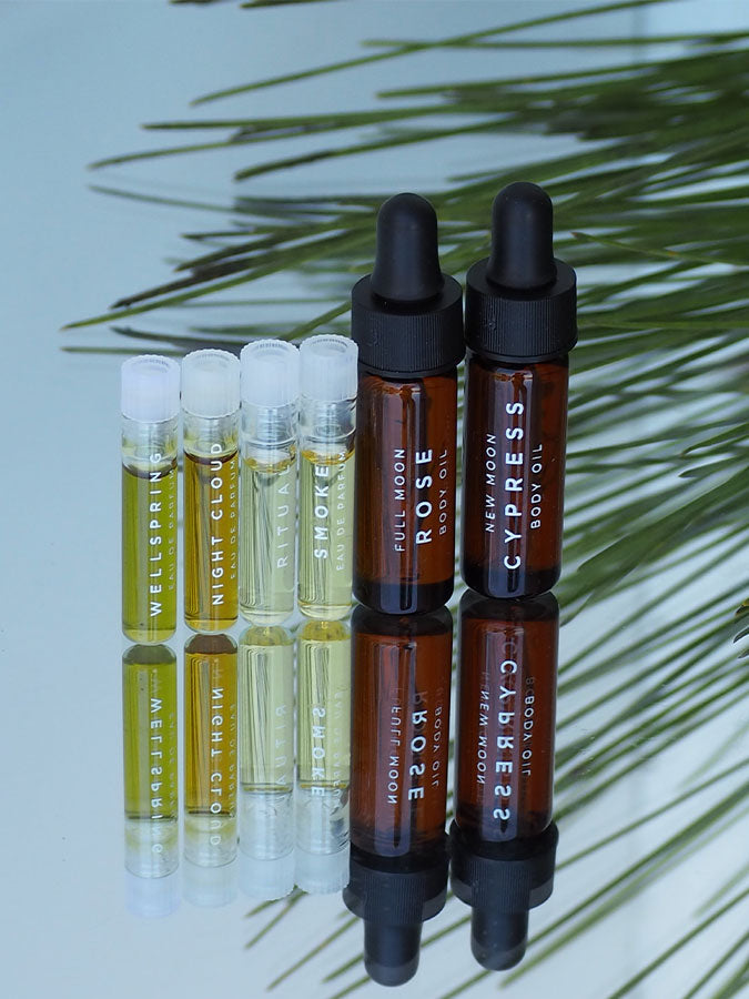 Body oil perfume samples